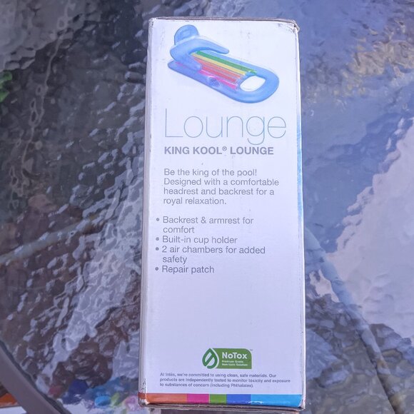 Intex King Kool Inflatable Floating Pool Rainbow Lounge Chair Floatie - Picture 8 of 9